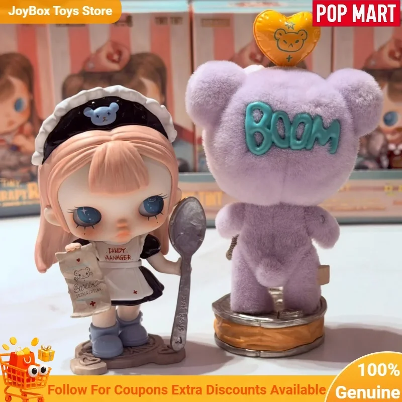 Фото Оригинальный POPMART Caja Blind Box TinyTiny Act 1 Sugar Therapy Room, коллекционная аниме-фигурка, настольное украшение, рождественский подарок, игрушка. №4