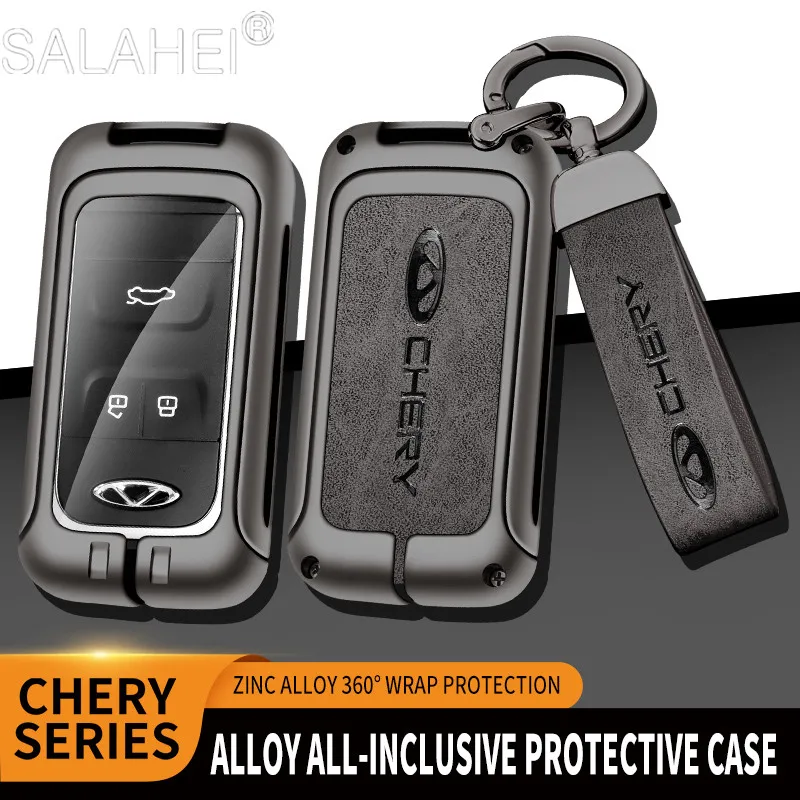 

Zinc Alloy Car Key Fob Case Full Cover Protector Shell For Chery Tiggo 4 7 Arrizo 5 3 Tiggo 8 Glx 2019 2020 Keychain Accessories