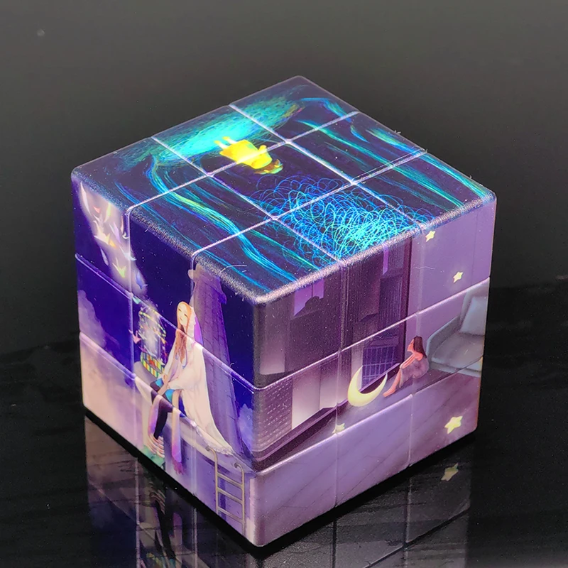 

3x3x3 Lonely Girl Magic Cube 3×3 Stress Reliever Cubo Rubik Professional Speed Puzzle Fidget Children's Toyo Magico Gift