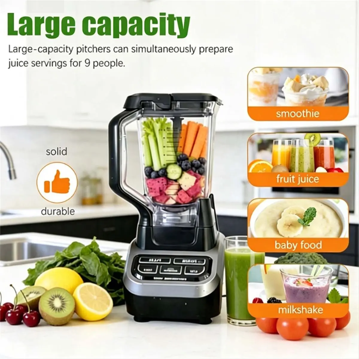 Фото (A20Z) Сменный кувшин для блендера 72OZ XL - совместим с сериями BN750, BN800 и другими моделями. №2