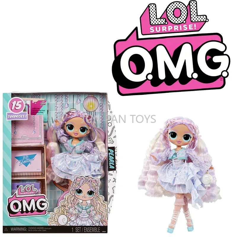 Фото Оригинальная модная кукла LOL Surprise OMG Pearla с 15 сюрпризами, тематическая одежда в стиле русалки, обувь, аксессуары, подарки для девочек, игрушки №1