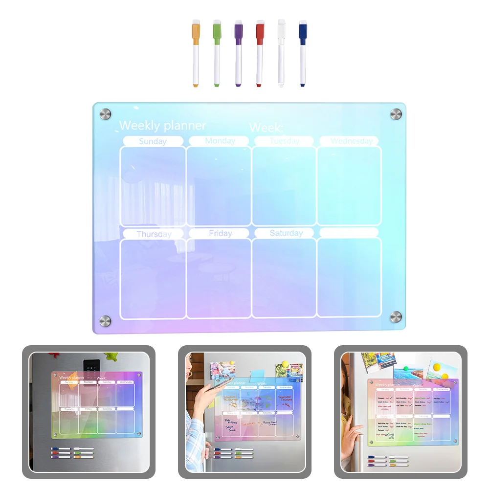 

1 Set Of Acrylic Dry Erase Board For Desk Tabletop Dry Erase Board Acrylic Board for Fridge