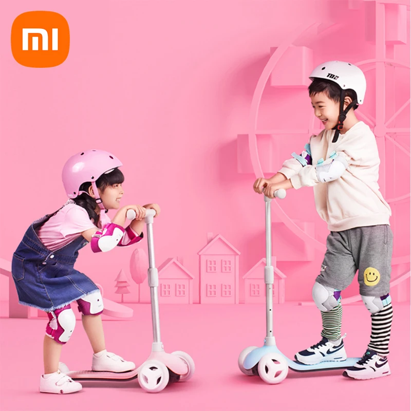 

Детский скутер Xiaomi Youpin для мальчиков и девочек, трехколесный скутер, флэш-колесо, детская игрушка, автомобиль, подарок, уличный портативный