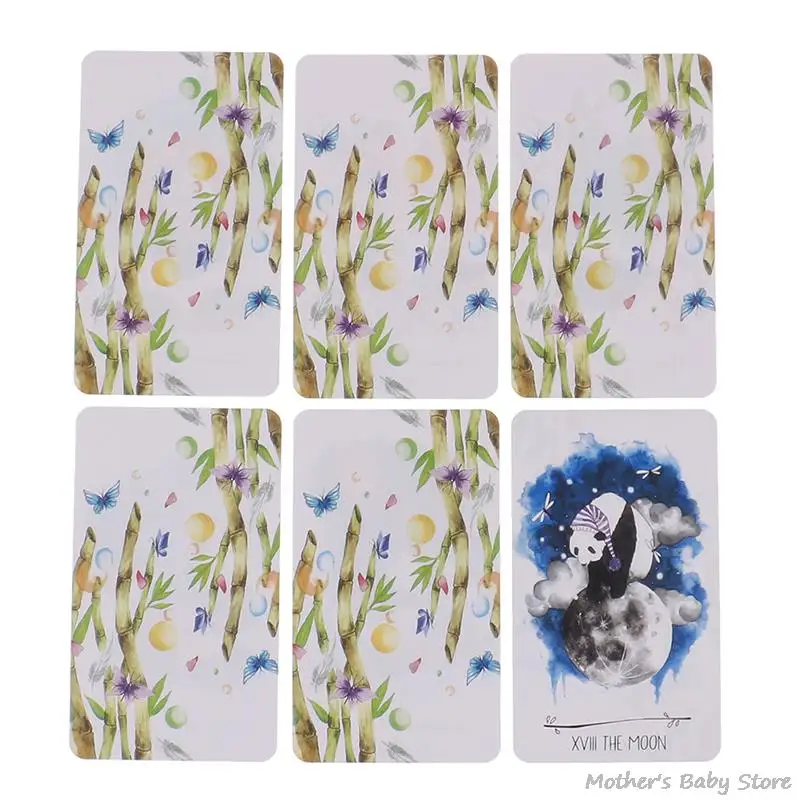 

78 Cards/box Way Of The Panda Tarot Cards Board Game Toy Friends Party Tarot Game High Quality Panda Paper Oracle Tarot Cards