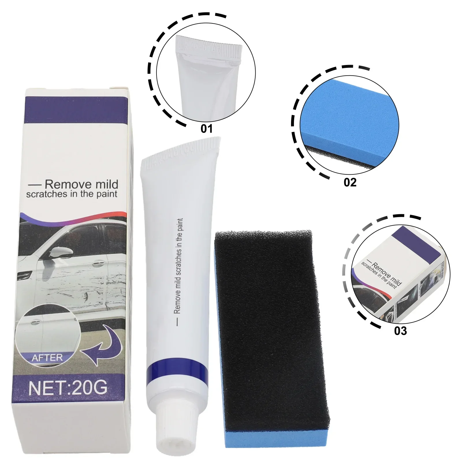 Средство для удаления царапин восковая Полировка и кузова 1 комплект