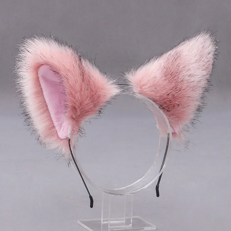 

Cute Cat Fox Faux Fur Ear Hair Hoops Party Cosplay Hairband Fur Headbands Girls Fashion Hair Accessories Animal Ears Hair Band