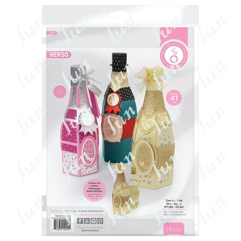 2022 New Dies Molds Time to Drink Champagne Bottle Die Set Craft for Scrapbooking Material Paper Making Cuts Template Handmade images - 6