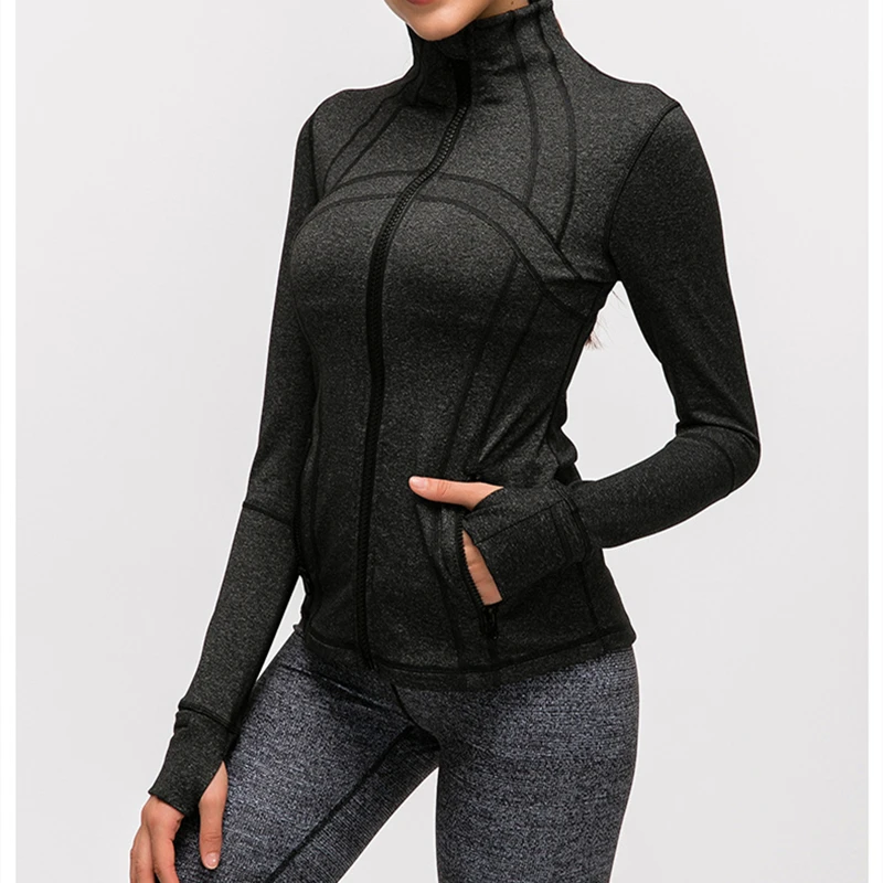 

2022 Lente Nieuwe Lu Dezelfde Fitness Jas Vrouwen Slanke Elastische Sport Rits Lange Mouw Yoga Jas