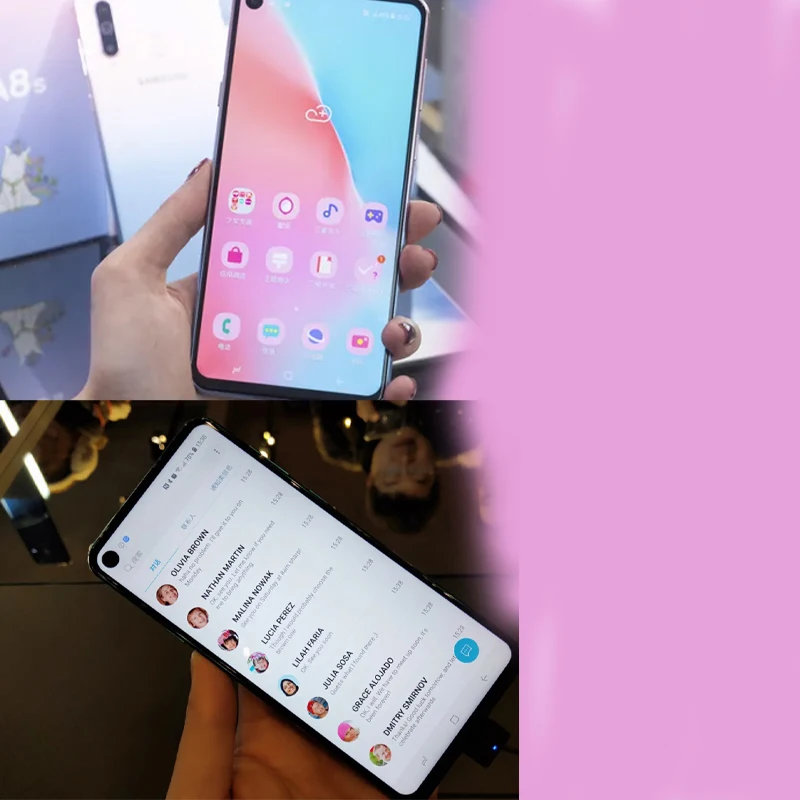 Samsung Galaxy A8S 6.4 Inches Original Cellphone 24MP Camera 6GB RAM &128GB ROM NFC Dual SIM Card 4G Android Smartphone