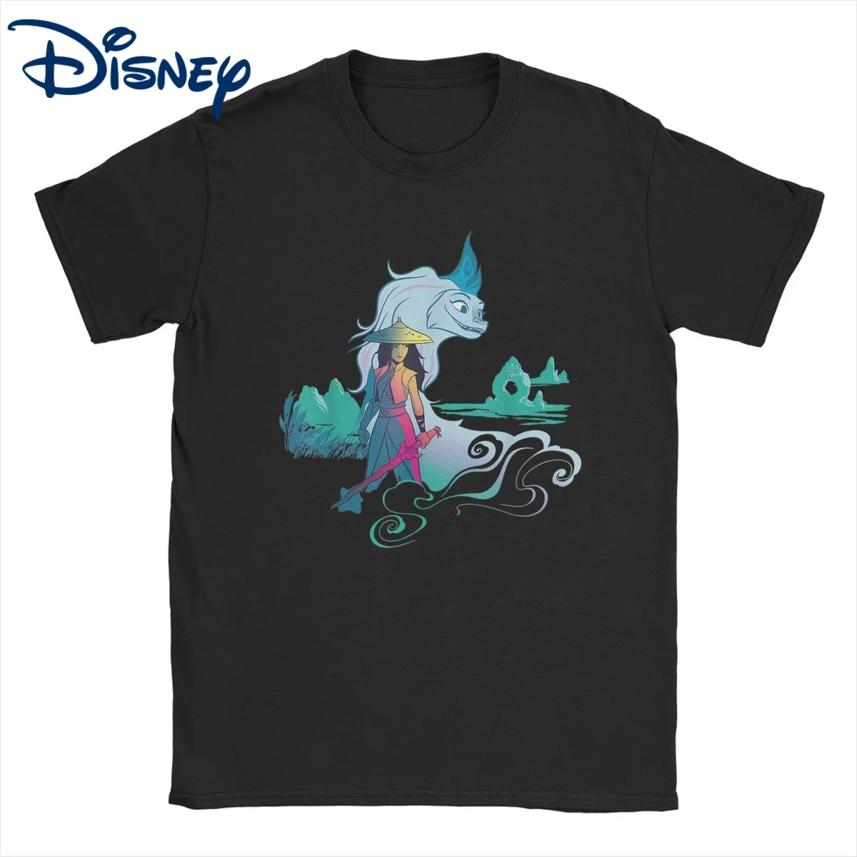 

Leisure Disney Raya And The Last Dragon T-Shirts Men Women Crewneck Pure Cotton T Shirt Cartoon Short Sleeve Tees Gift Idea Tops