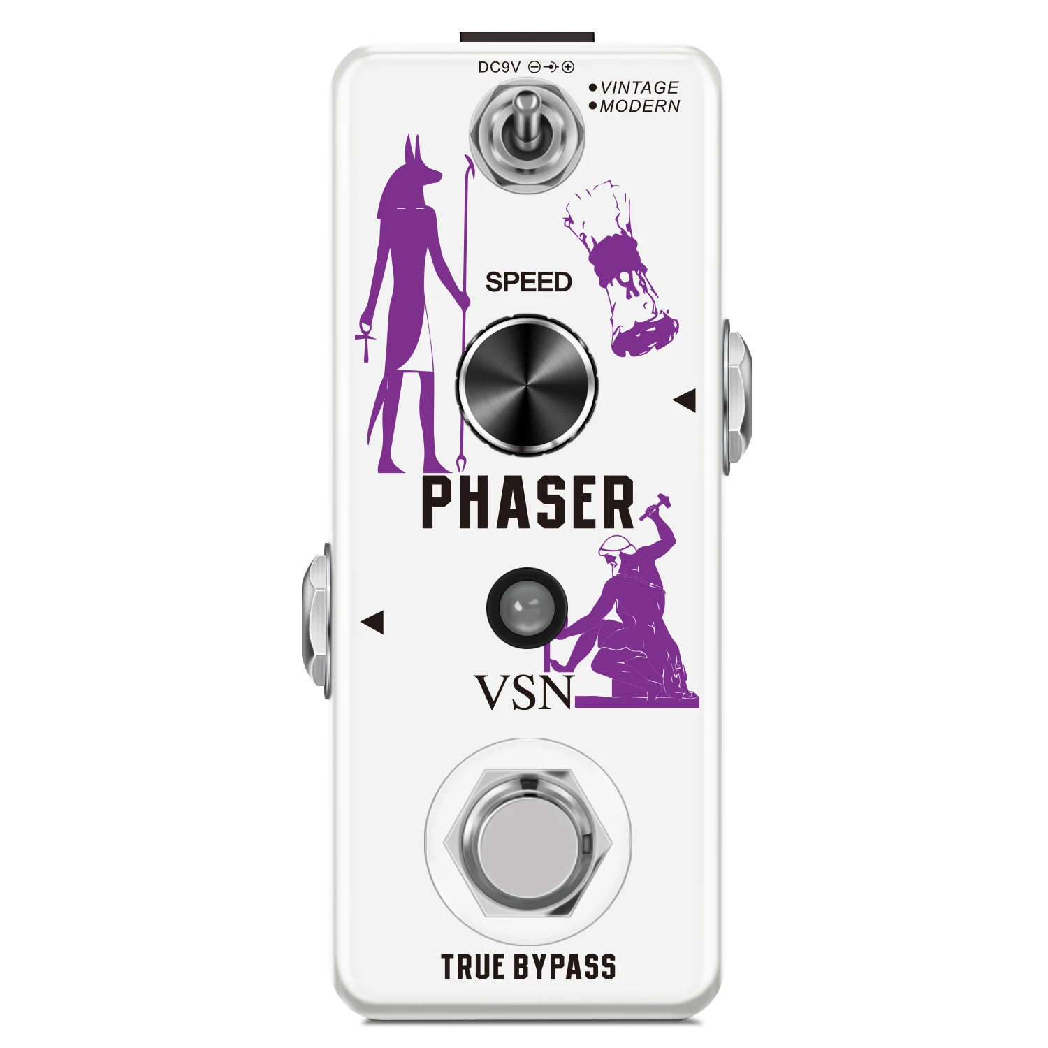VSN LEF-313 Phaser Pedal Analog Phase Effect Pedal For Electric Guitar Vintage & Modern Modes With Mini Size True Bypass