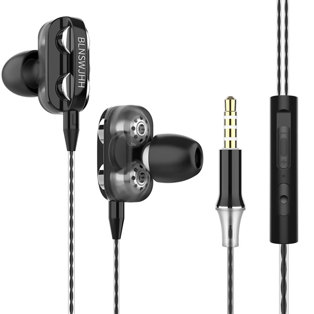 

A4 Moving Coil 3.5mm Stereo Earpiece In-ear Headset Earbuds Bass Earphones with Mic Sound Producing Principle Moving Coil