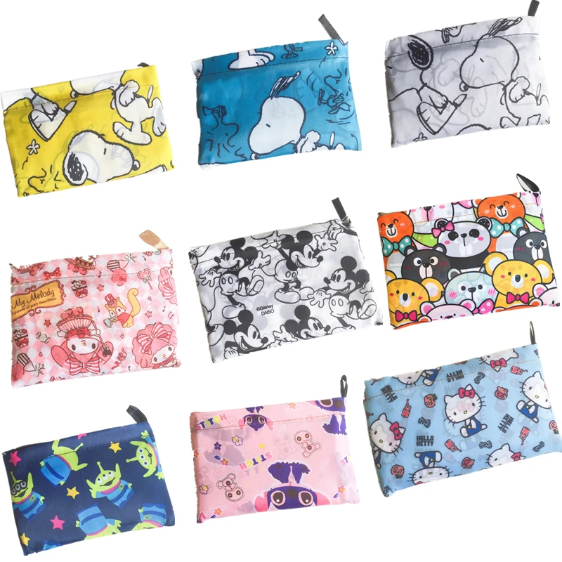 Kawaii Melody Hellokittys аниме Складная Экологически чистая сумка для покупок мультяшный