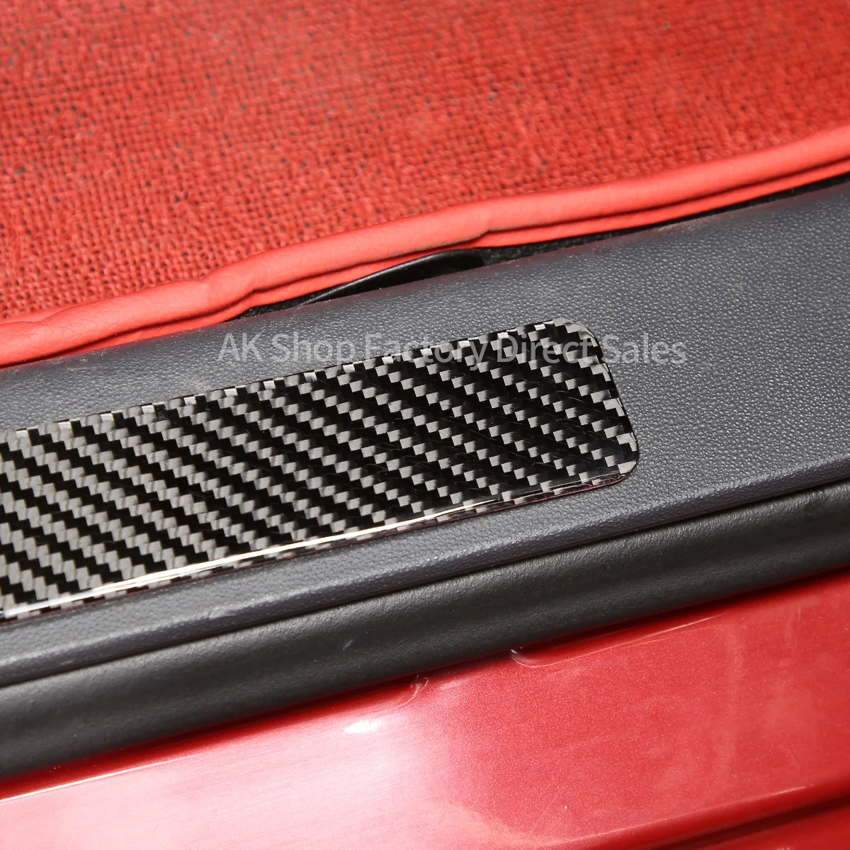 Мягкая наклейка на дверь из углеродного волокна для Fiat 500 2011-2019