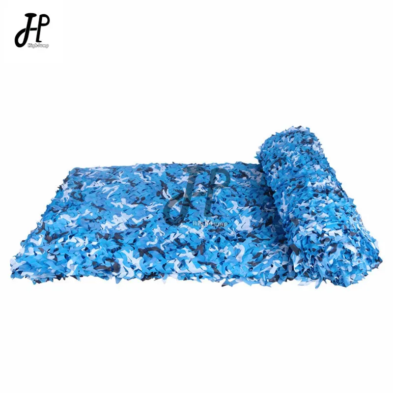 

High-Jump Camping Camouflage Net Without Mesh Grid Color Sea Blue Beach Swimming Pool Sun Shade Awning Garden Car Cover Netting