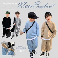 childrens cotton suit boys spring clothing 2022 new loose sports casual pants western style boys spring and autumn sweater