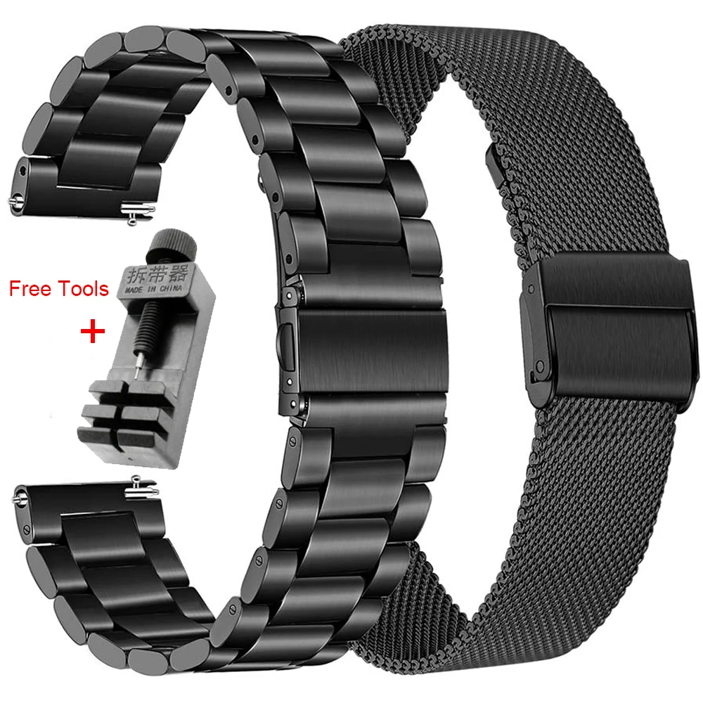 Stainless Steel Strap For LIGE ZL02 Z2 I29 L13 I9 Smart Watch Band Metal Quick Release Bracelet Belts For Amazfit GTR 47 Correa