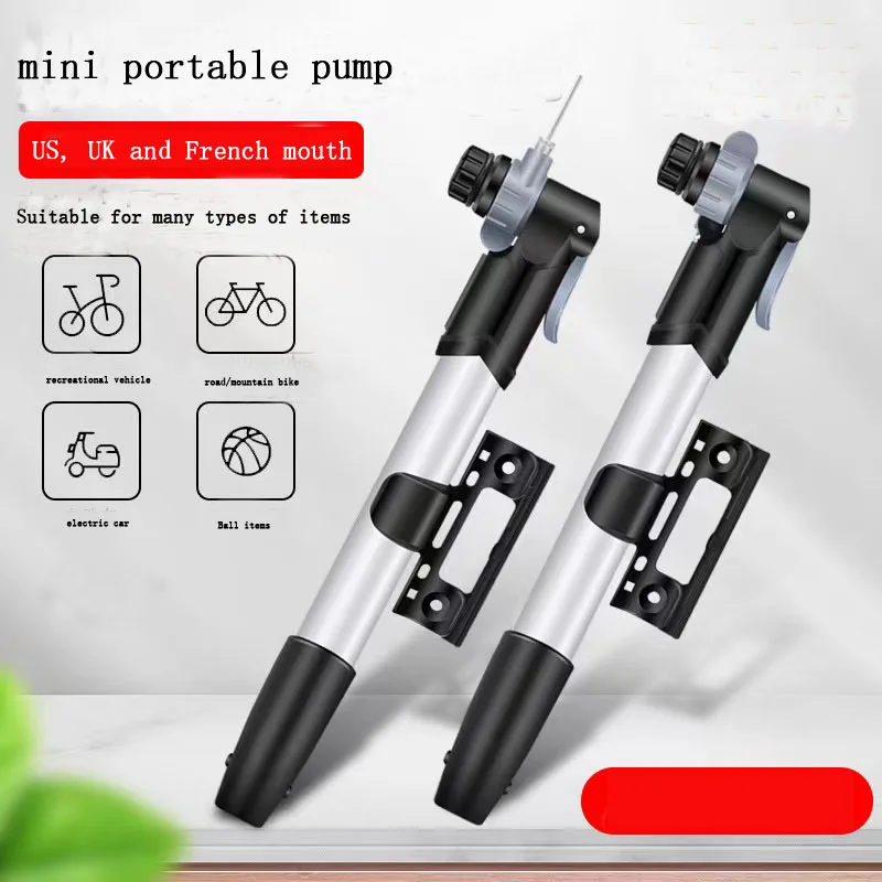 Portable Mini Bicycle Pump Basketball Toy High Pressure Pump Aluminum Bicycle Pump Ultralight Mountain Bike Bike Pump Bike Acces