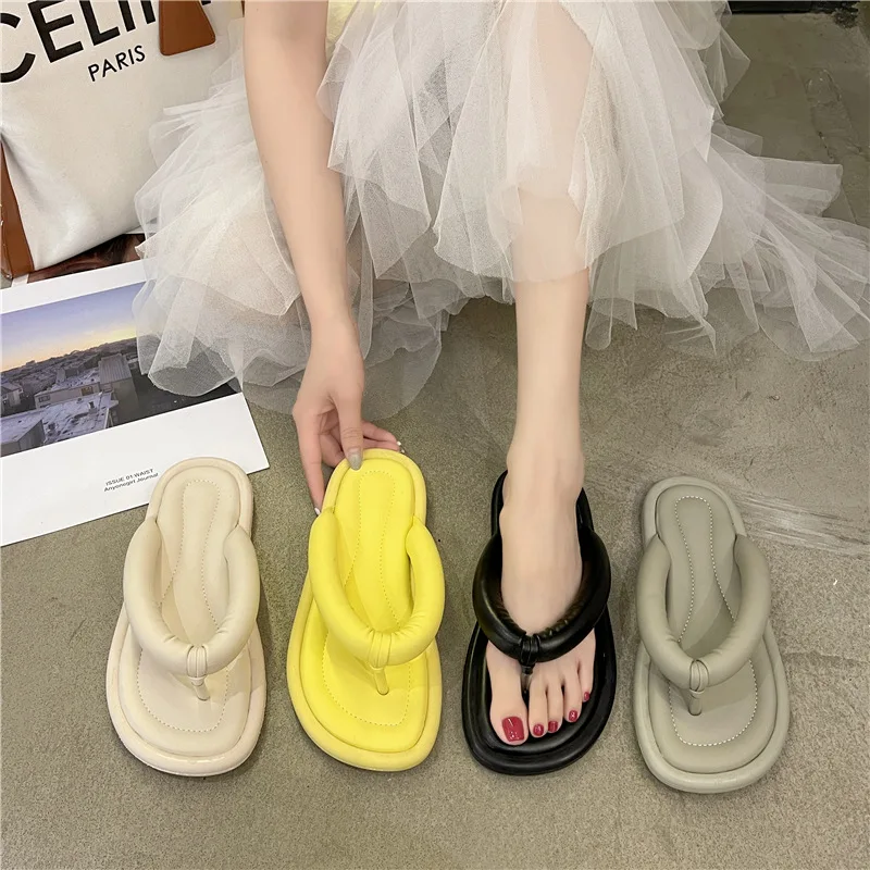 

Summer Women Slippers Platform Thong Flip Flops Slippers Casual Outdoor Beach Sandals EVA Flat Thick Soled Non-Slip Shoes Women
