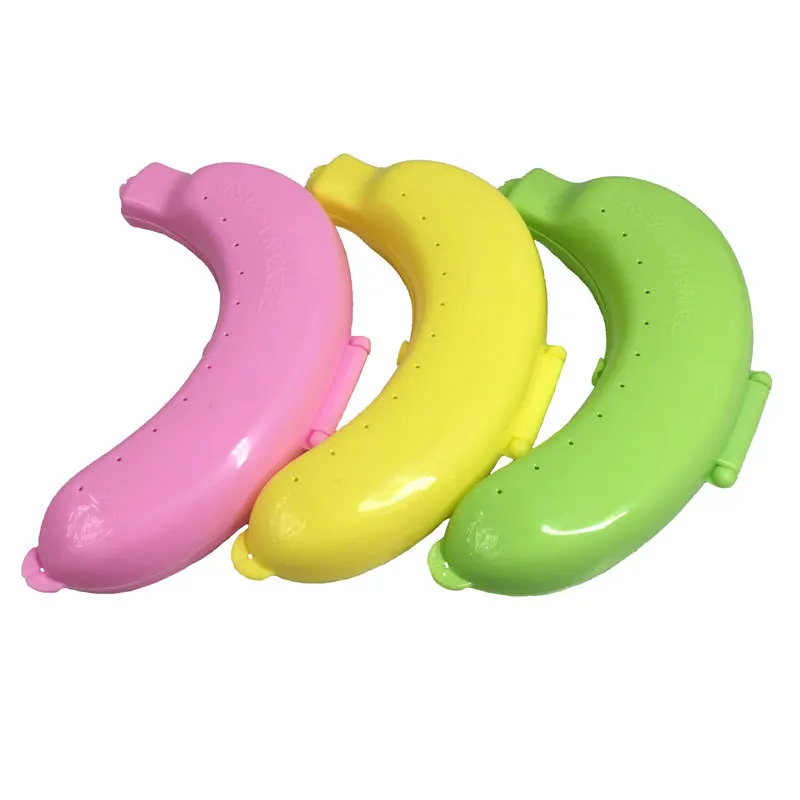

1PC Banana Trip Outdoor Travel Storage Box Cute Banana Case Protector Box Container Trip Outdoor Lunch Fruit Storage