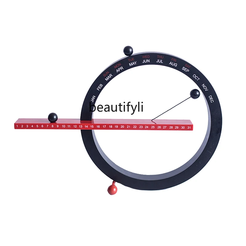 

zq Magnetic Ball Perpetual Calendar Desk Calendar Desktop Housewarming Gift Home Wall Decoration Pendant Creative Ornaments