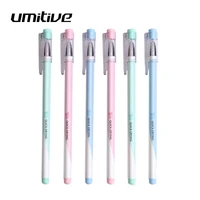 umitive 3pcs 0 38 mm gel pen black ink for student exam cute style stationery school office supplies random color