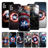 avengers shield marvel for samsung galaxy a52s a72 a71 a52 a51 a12 a32 a21s 4g 5g funda soft tpu black phone case capa cover
