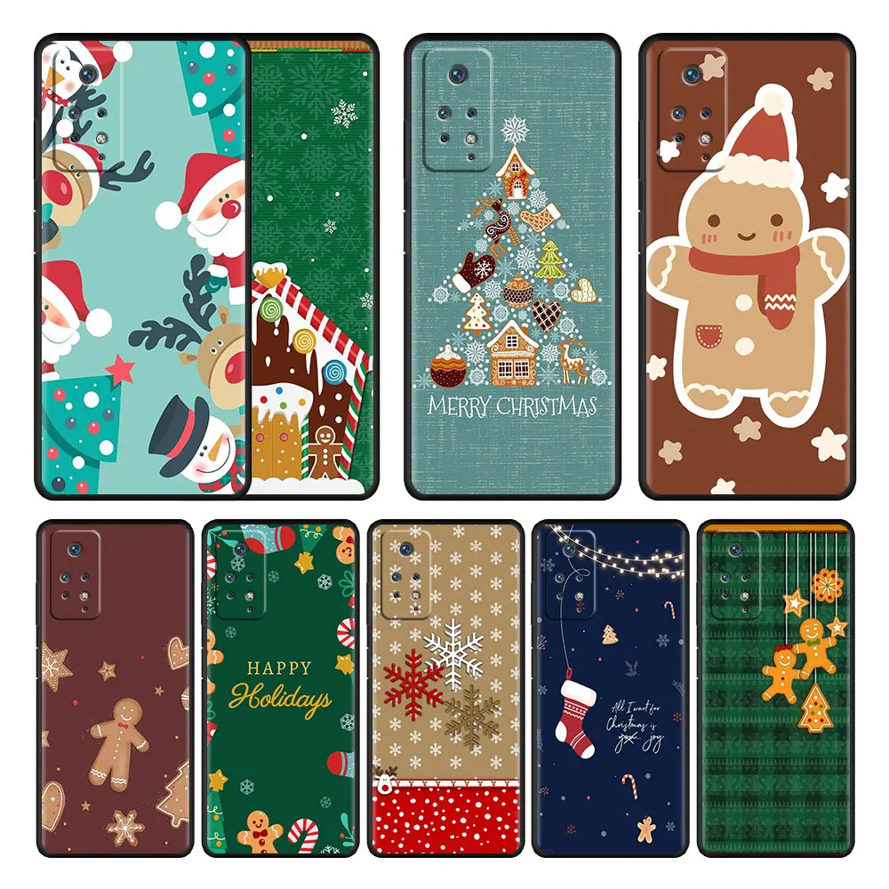 

Case For Xiaomi Redmi Note 11T 11S 11 10 8 Pro 9 9S 9T 8T for Mi 10 8 9A 9C 10C K40 K50 Merry Christmas Cartoon Santa Claus Doll