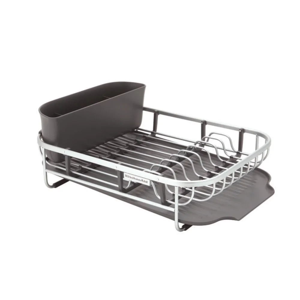 

Kitchen Aluminum Space Saving Dishrack in Charcoal Gray