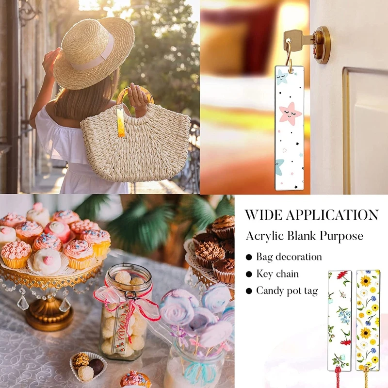 

20 шт. пустые закладки для книг «сделай сам», ручная работа, ручной работы, маркер, прямоугольная зернистость с отверстиями, кисточками для ст...