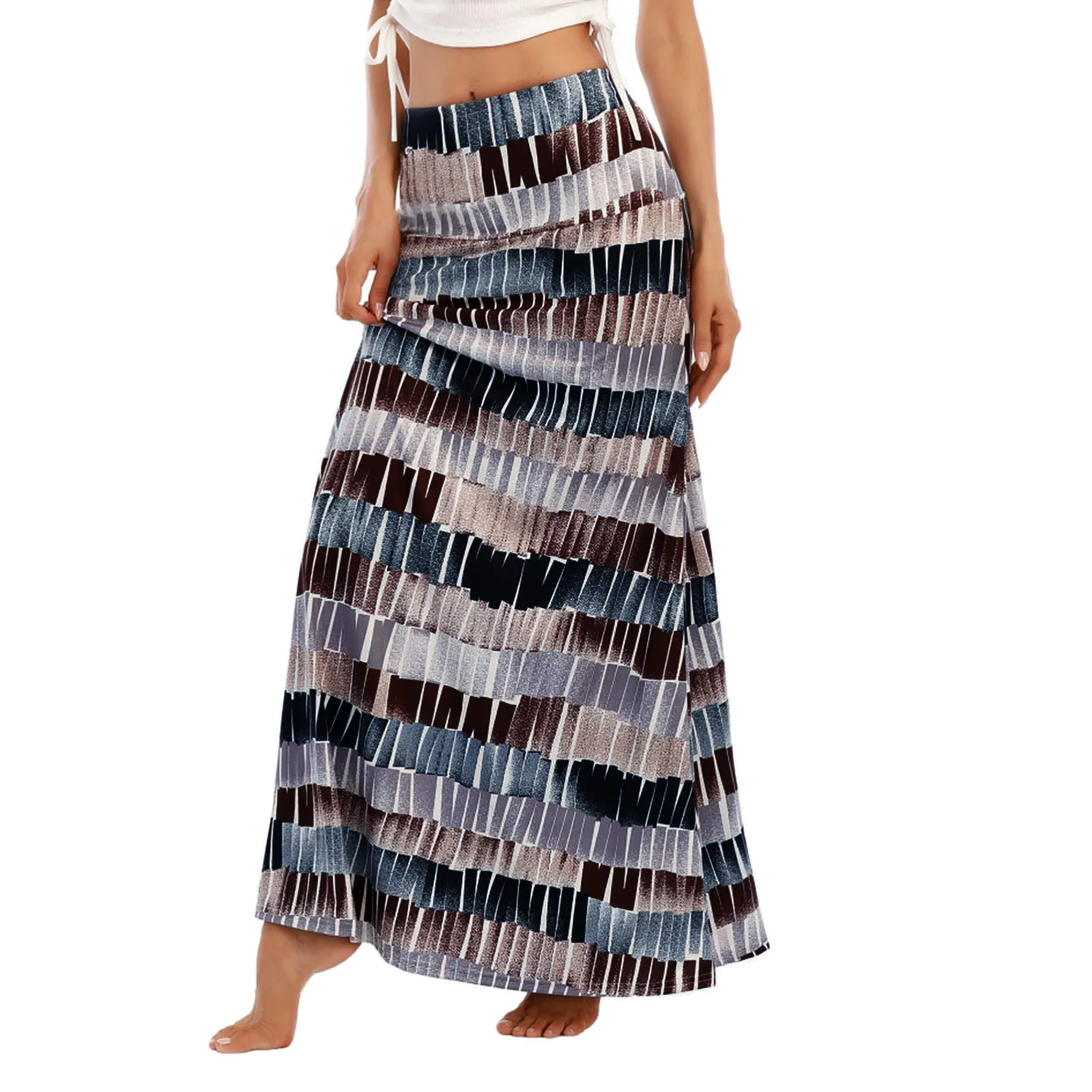 

White Skater Skirt Summer Dress Holiday Skirts Prints Maxi Boho Dress Dress Bohemian White Skater Skirt Womens Pleated Skirt