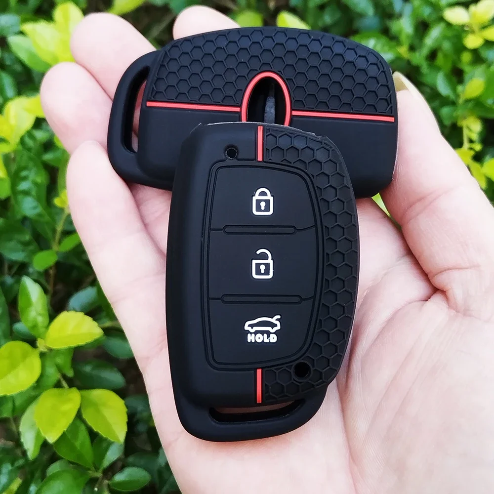 For Hyundai Creta Ix35 Ix45 I10 I30 I40 Tucson Santa Fe Rena Sonata Elantra Silicone Car Smart Key Case Cover Accessories