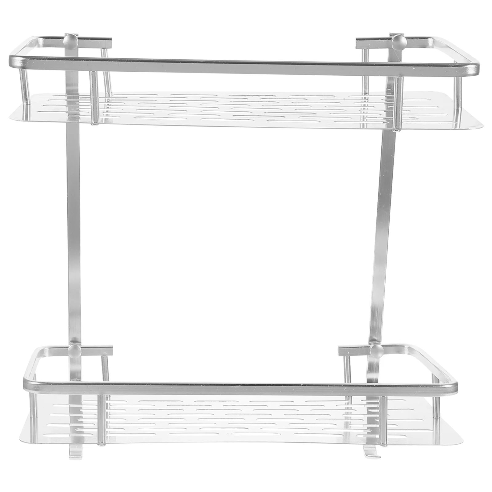 

Adhesive Bathroom Shelf Wall Draining Tray Shampoo Holder Organizing Mounted Rack