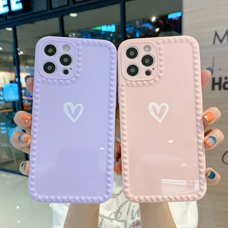 Чехол Love Heart для iPhone 13 Pro Max защитный чехол объектива 11 12 Mini XR X XS 7 8 Plus 6 6S чехлы |