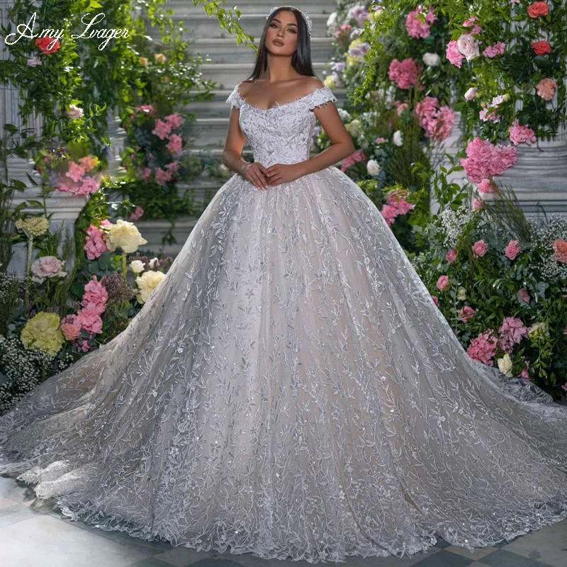 

Vestido De Noiva Gorgeous Appliques Lace Ball Gown Wedding Dress 2023 Luxury Beading Scoop Neckline Zipper Vintage Bridal Gown
