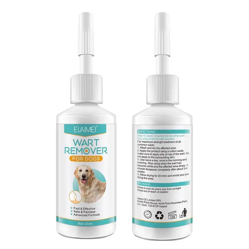 

Dog Warts Remover Liquid Skin Tags Removal Treat Natural Ingredient No Irritation 20mL Corns Papilloma Remedy For Pet Dog