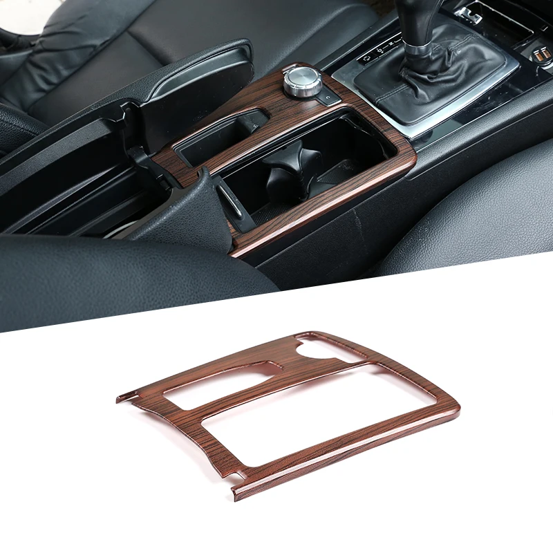 

For Mercedes Benz C Class W204 2008-2014 Car ABS Central Console Cup Holder Frame Trim For Mercedes-benz E Class W212 2010-2011