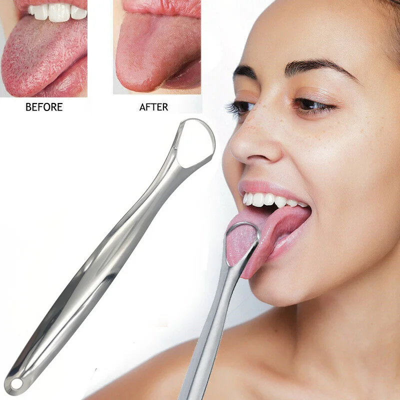 Скребок для языка из нержавеющей стали очиститель удаление неприятного запаха