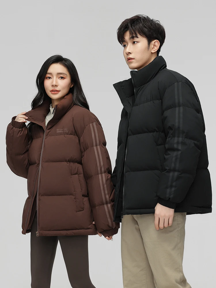 Парная короткая куртка на утином пуху для мужчин и женщин новинка зимы 2024 модное