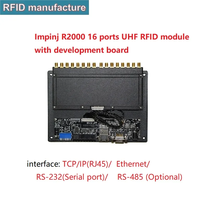 16ports long reading range multiple tag uhf rfid reader with development-board TCP/IP rs232 for library book management | Безопасность и
