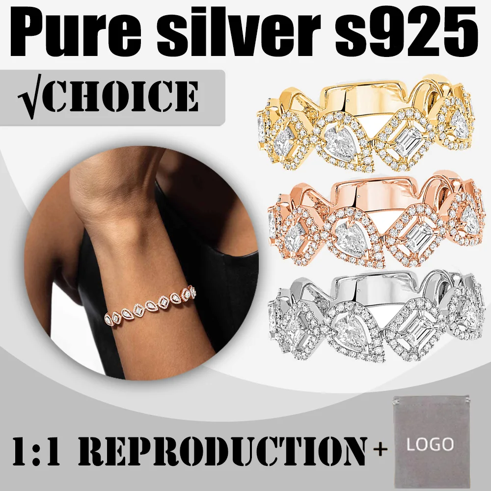 Новинка роскошное Брендовое обручальное кольцо из чистого серебра s9252024 с