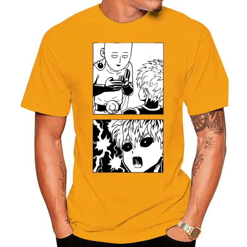 

Camiseta blanca de Manga corta de One Punch Man, camisa de alta calidad de Saitama y Genos, Fubuki, Caped Baldy, S-6Xl