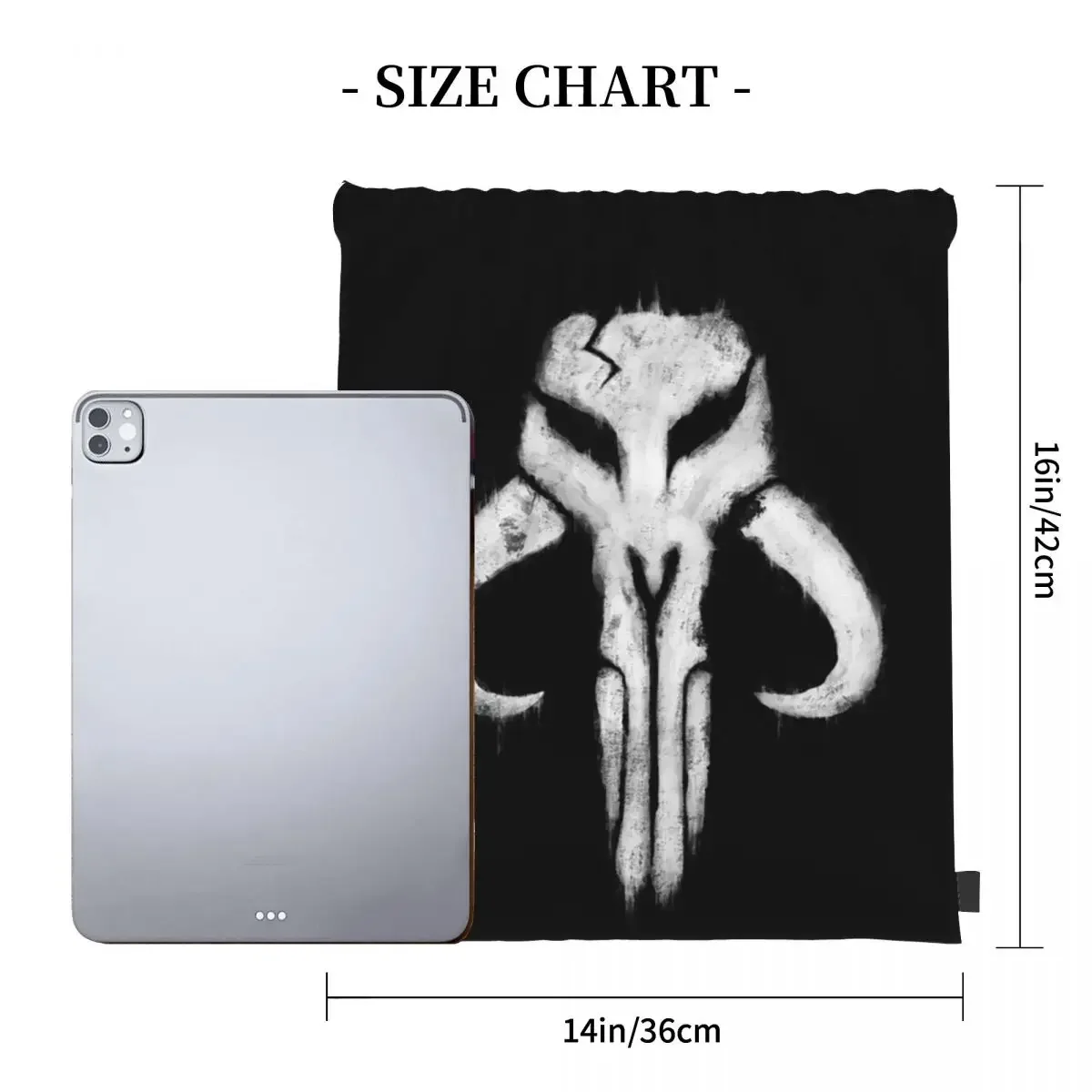 Рюкзаки с черепом Мандо модные портативные сумки на шнурке карманная сумка для