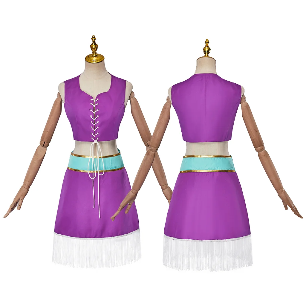 Костюм Нико из белой меховой куртки и юбки в стиле аниме