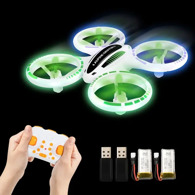 

Мини-Дрон НЛО со светодиодный кой для детей-Дрон с дистанционным управлением, Радиоуправляемый квадрокоптер, 360 сальто, 3 скорости, пропелле...