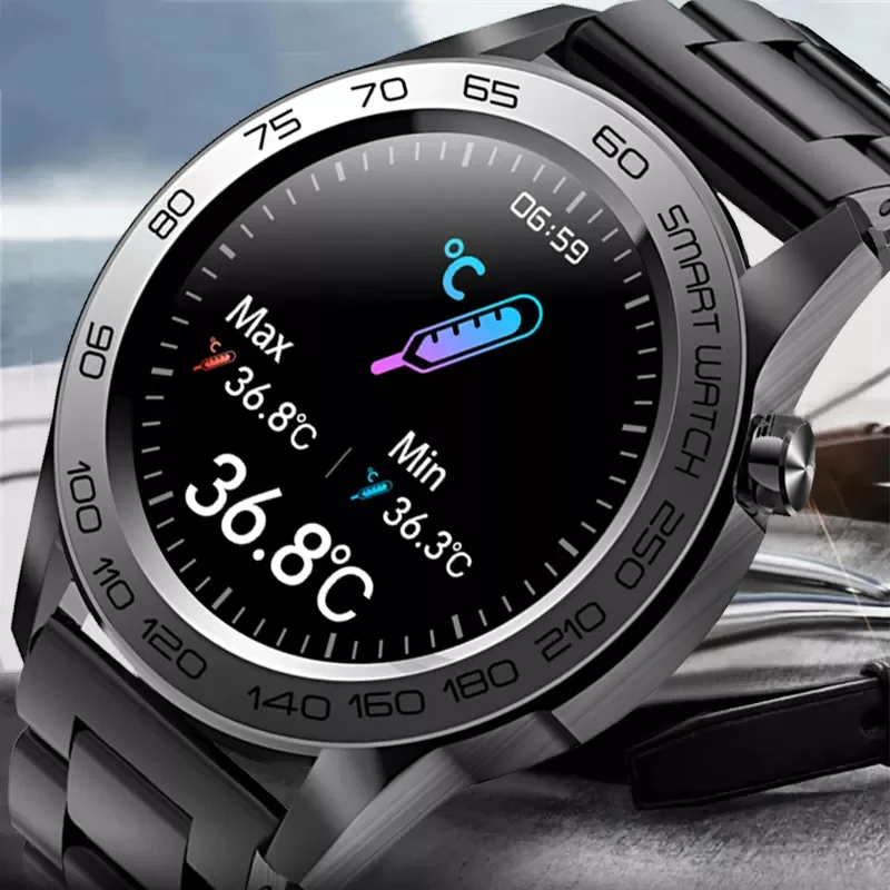 

2021 New Temperature Smart Watch Men Pedometer Watch Sport Fitness Tracker Full Touch IP67 Waterproof Smartwatch For Android IOS