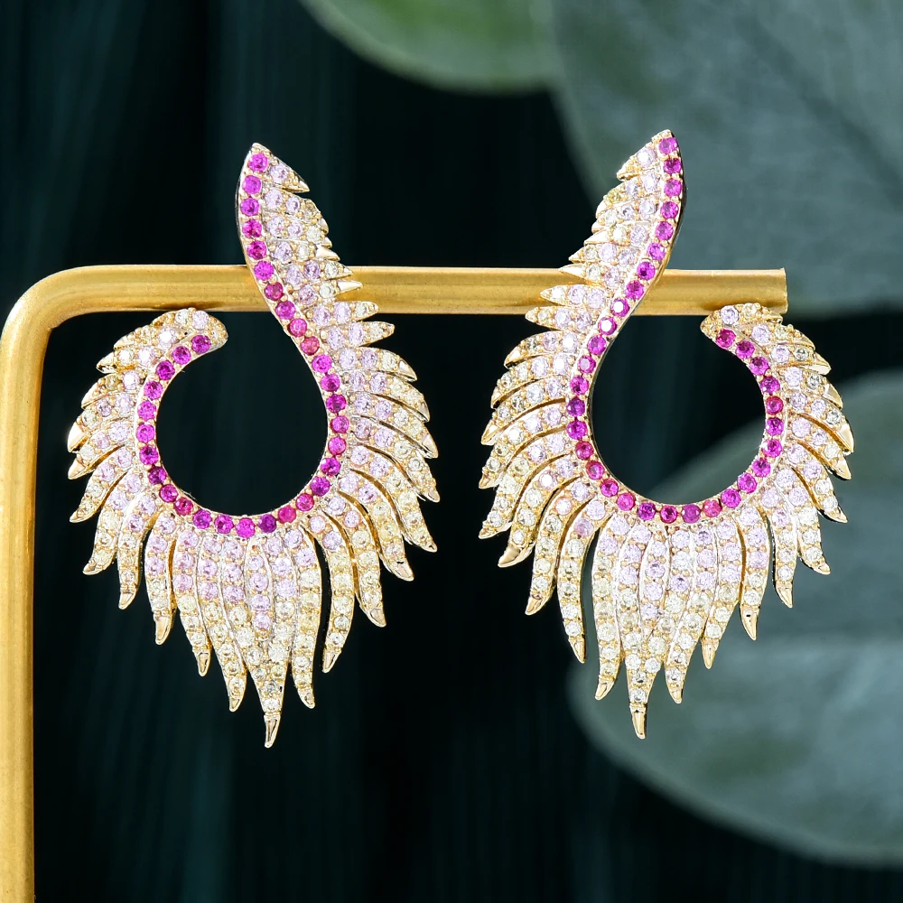 

Siscathy Elegant Fashion Multicolor Geometry Earrings For Women Cubic Zircon Earring Celebration Party Show Jewelry Female Gifts