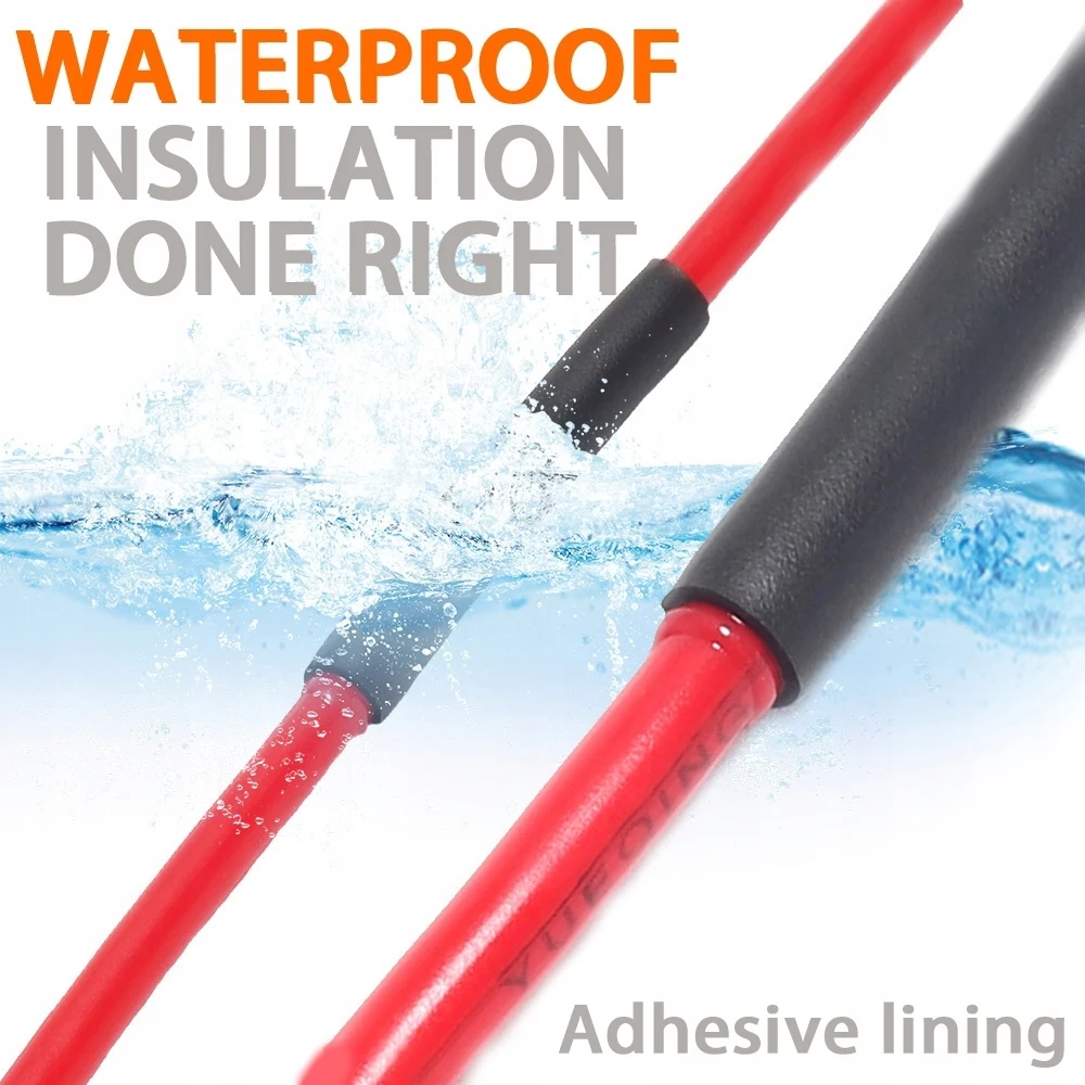 190 шт. термоусадочные трубки 4:1 термостойкая трубка термоусадочная упаковка