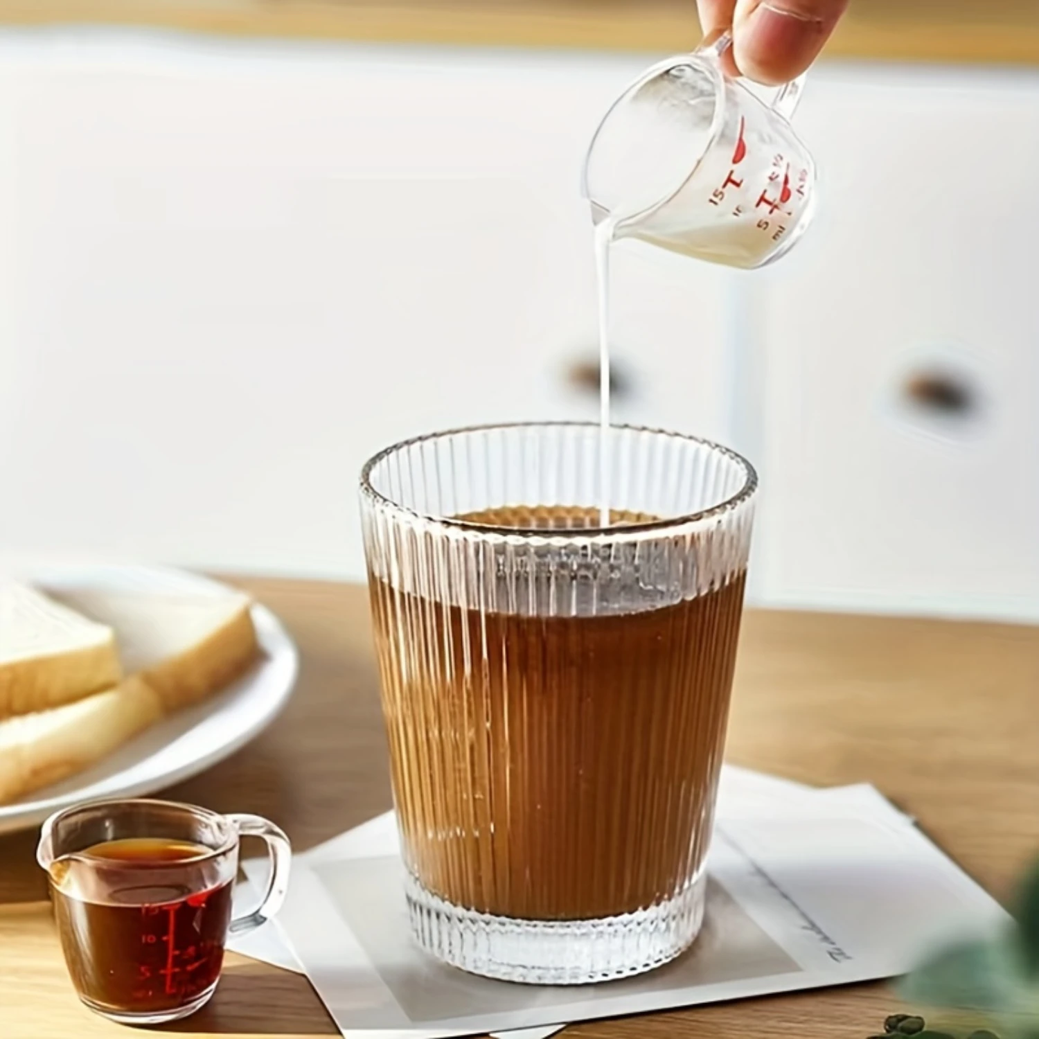 1 шт. мини-чашка для измерения и вспенивания — точный кухонный гаджет кувшин с