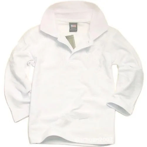 

2022new Men's and women's cotton Lapel long sleeve T-shirt pure cotton bead mesh